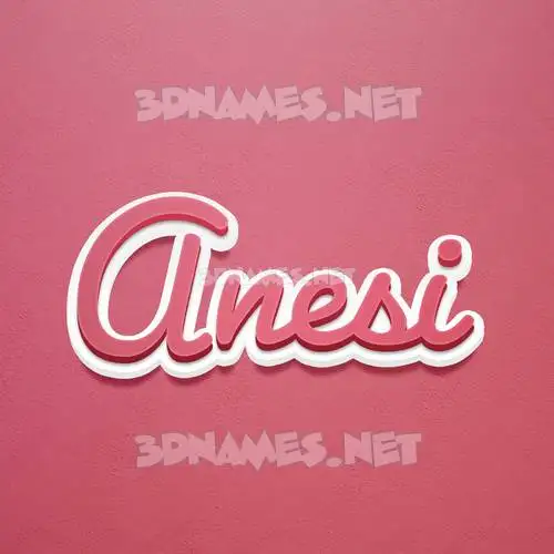 anesi in Red Scribble style - 3D name wallpaper