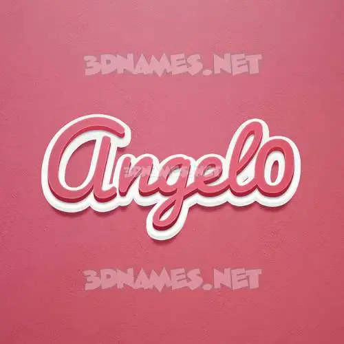angel0 in Red Scribble style - 3D name wallpaper