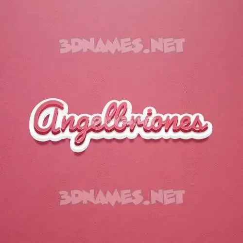 angelbriones in Red Scribble style - 3D name wallpaper