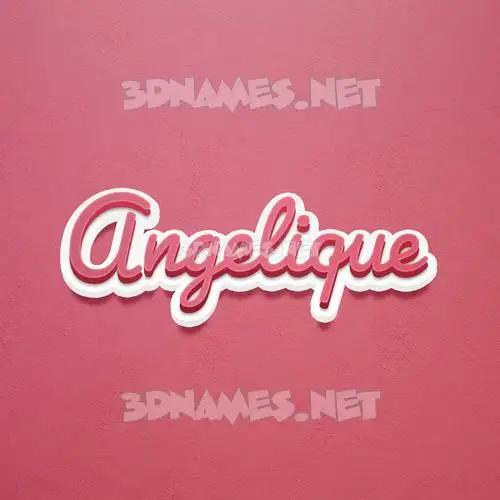 angelique in Red Scribble style - 3D name wallpaper