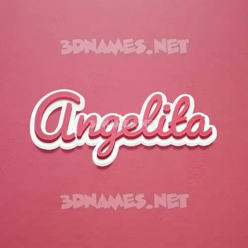 angelita in Red Scribble style - 3D name wallpaper