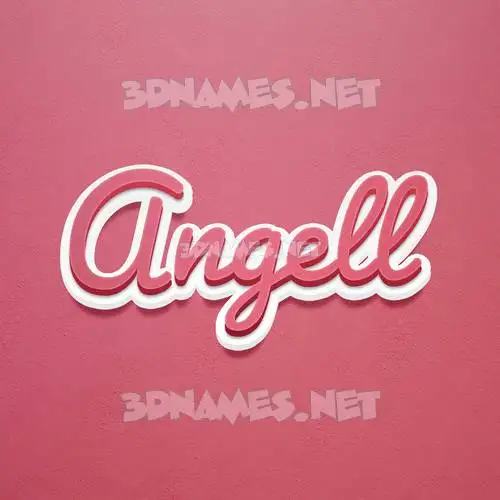 angell in Red Scribble style - 3D name wallpaper