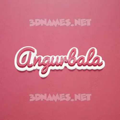 angurbala in Red Scribble style - 3D name wallpaper