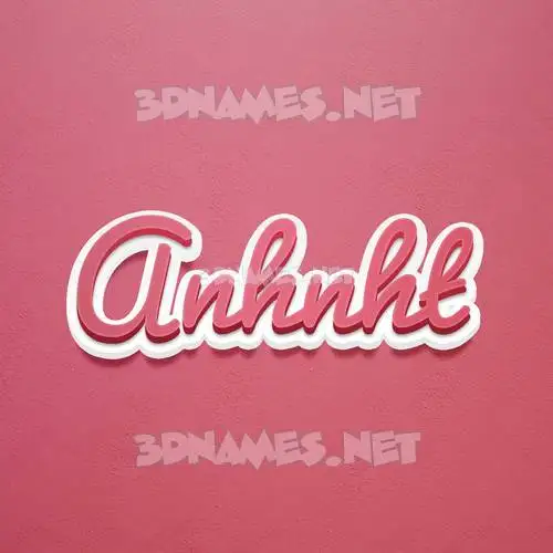 anhnht in Red Scribble style - 3D name wallpaper