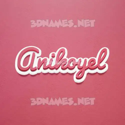 anikoyel in Red Scribble style - 3D name wallpaper