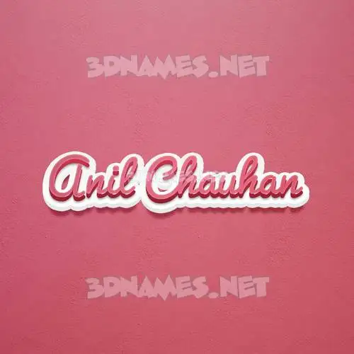 anil chauhan in Red Scribble style - 3D name wallpaper