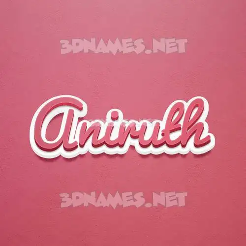 aniruth in Red Scribble style - 3D name wallpaper