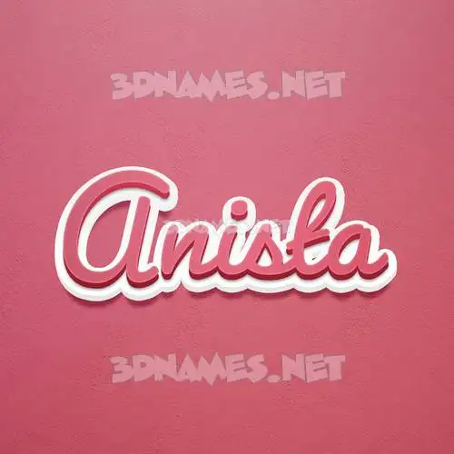 anista in Red Scribble style - 3D name wallpaper