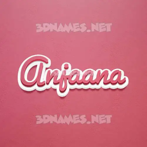 anjaana in Red Scribble style - 3D name wallpaper