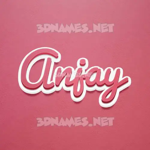 anjay in Red Scribble style - 3D name wallpaper