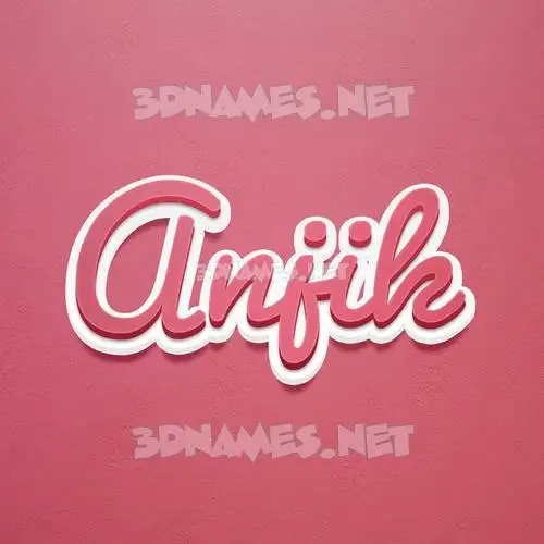 anjik in Red Scribble style - 3D name wallpaper