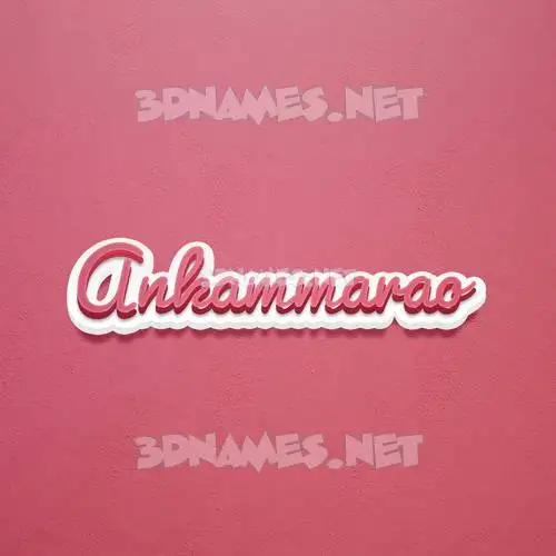 ankammarao in Red Scribble style - 3D name wallpaper