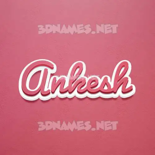 ankesh in Red Scribble style - 3D name wallpaper