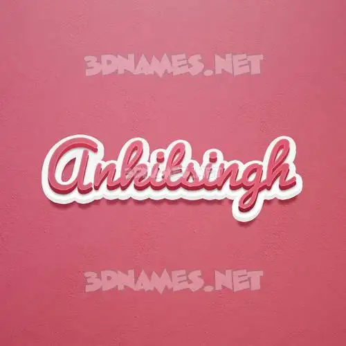 ankitsingh in Red Scribble style - 3D name wallpaper