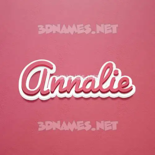 annalie in Red Scribble style - 3D name wallpaper
