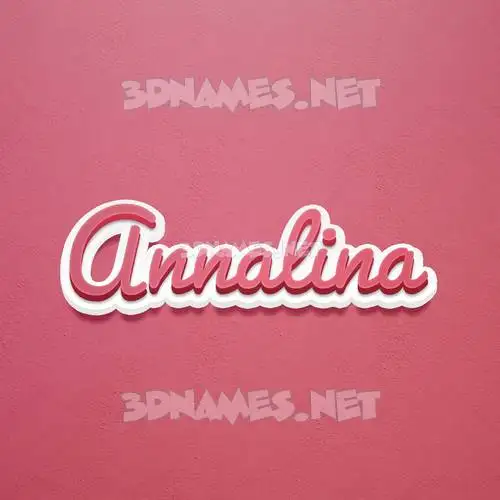 annalina in Red Scribble style - 3D name wallpaper