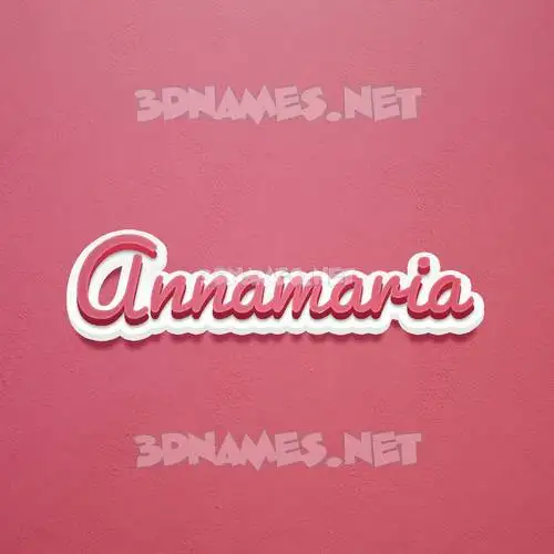 annamaria in Red Scribble style - 3D name wallpaper