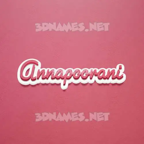 annapoorani in Red Scribble style - 3D name wallpaper