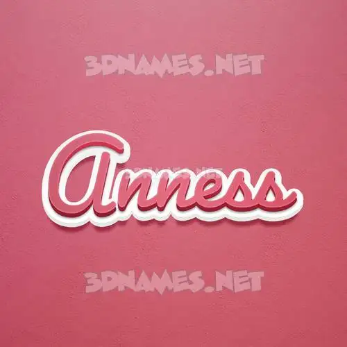 anness in Red Scribble style - 3D name wallpaper