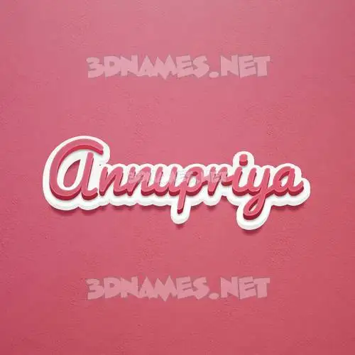 annupriya in Red Scribble style - 3D name wallpaper