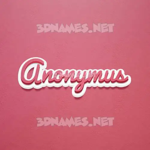 anonymus in Red Scribble style - 3D name wallpaper