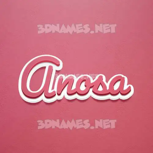 anosa in Red Scribble style - 3D name wallpaper