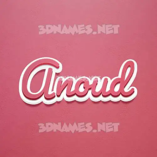 anoud in Red Scribble style - 3D name wallpaper
