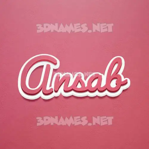 ansab in Red Scribble style - 3D name wallpaper ansab in Red Scribble style - 3D name wallpaper