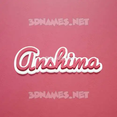 anshima in Red Scribble style - 3D name wallpaper