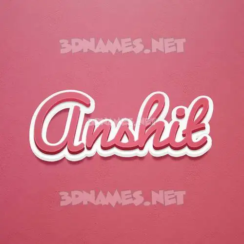 anshit in Red Scribble style - 3D name wallpaper