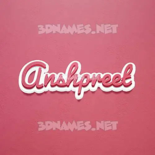 anshpreet in Red Scribble style - 3D name wallpaper