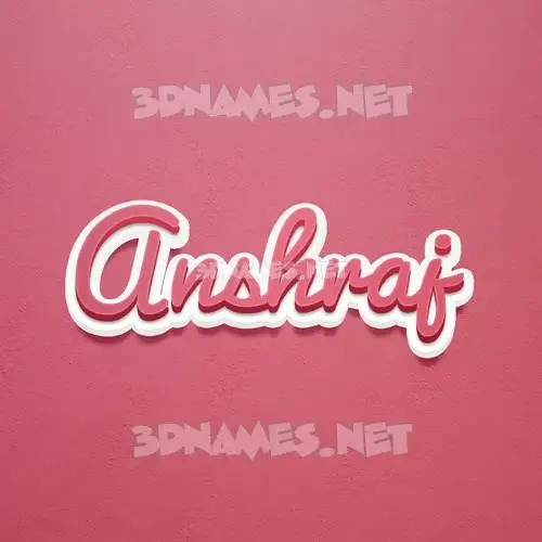 anshraj in Red Scribble style - 3D name wallpaper