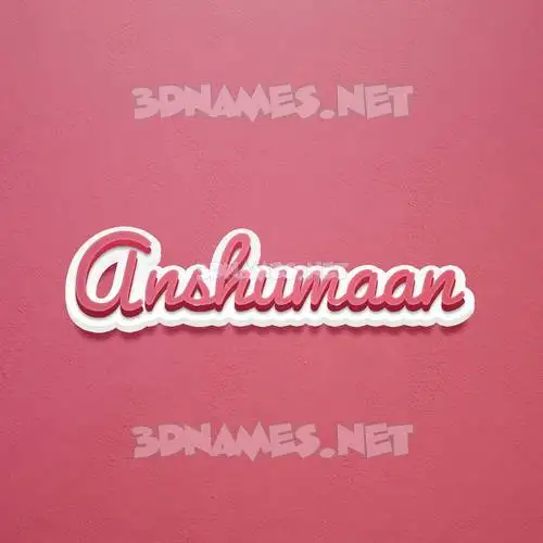 anshumaan in Red Scribble style - 3D name wallpaper