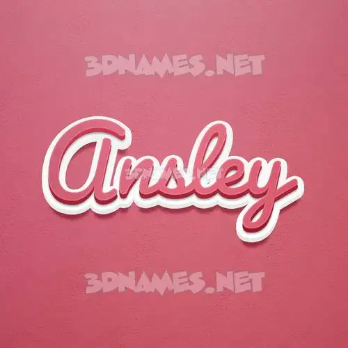 ansley in Red Scribble style - 3D name wallpaper