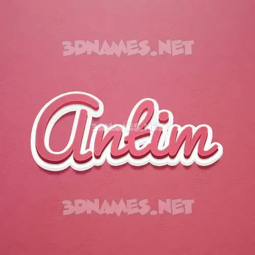 antim in Red Scribble style - 3D name wallpaper