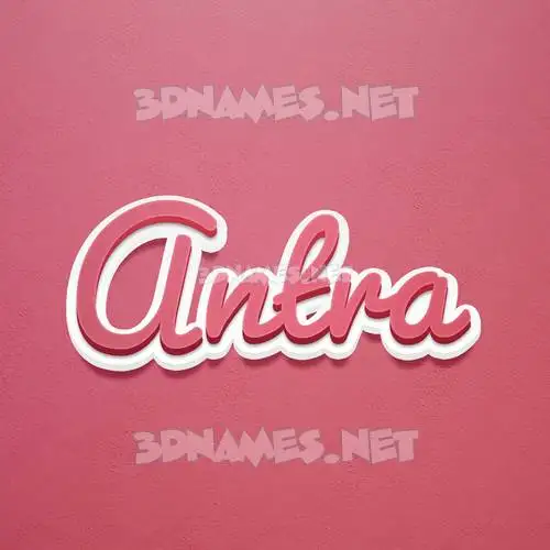 antra in Red Scribble style - 3D name wallpaper