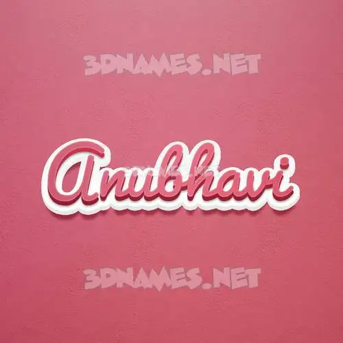 anubhavi in Red Scribble style - 3D name wallpaper
