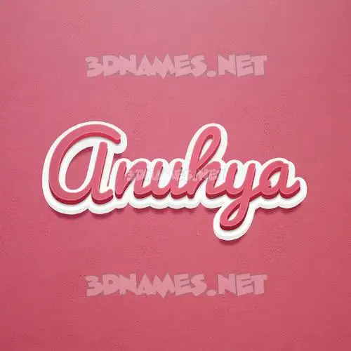 anuhya in Red Scribble style - 3D name wallpaper