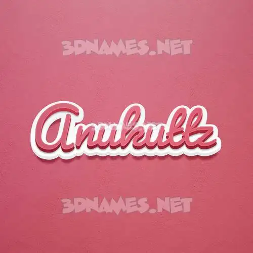 anukuttz in Red Scribble style - 3D name wallpaper