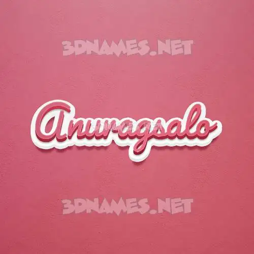 anuragsalo in Red Scribble style - 3D name wallpaper