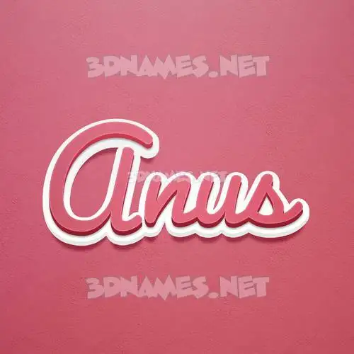 anus in Red Scribble style - 3D name wallpaper