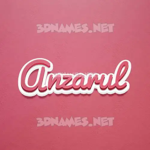 anzarul in Red Scribble style - 3D name wallpaper