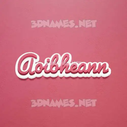 aoibheann in Red Scribble style - 3D name wallpaper