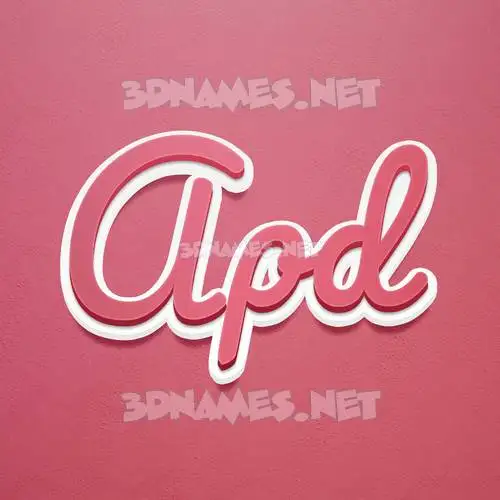apd in Red Scribble style - 3D name wallpaper apd in Red Scribble style - 3D name wallpaper