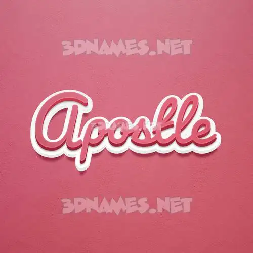 apostle in Red Scribble style - 3D name wallpaper