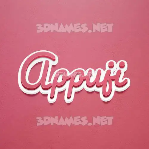 appuji in Red Scribble style - 3D name wallpaper