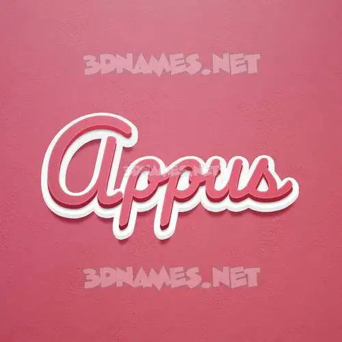 appus in Red Scribble style - 3D name wallpaper