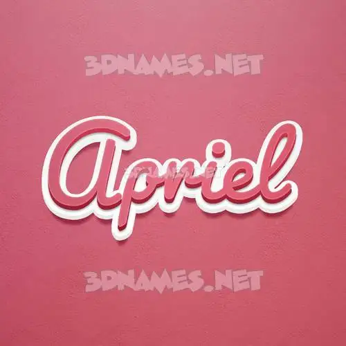 apriel in Red Scribble style - 3D name wallpaper