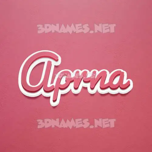 aprna in Red Scribble style - 3D name wallpaper