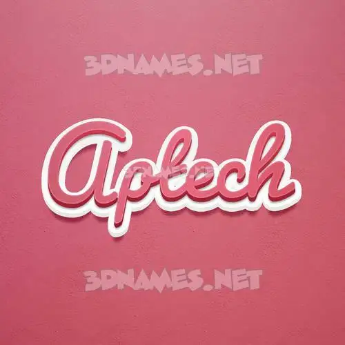 aptech in Red Scribble style - 3D name wallpaper